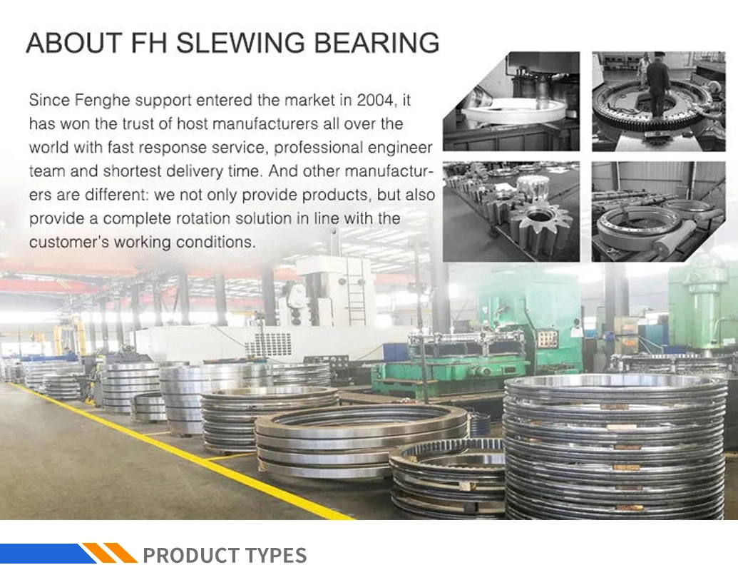 Slewing Rings Bearing with External Gear for Harbour Machinery 012.40.1000